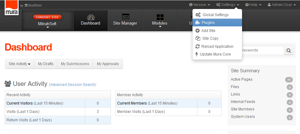 MuraCMS Plugin Settings Muracms Plugin Settings
