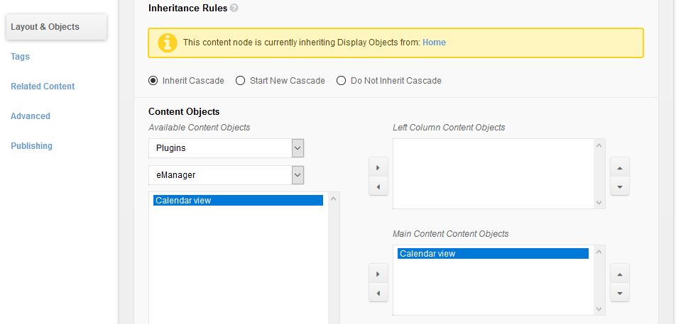 MuraCMS - layout & objects configuration Muracms Layout and Objects Configuration