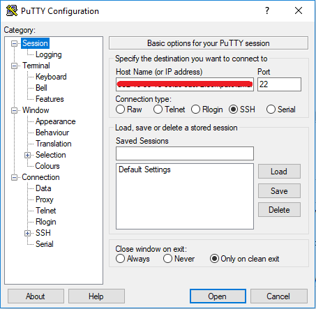 putty config Ec2 Putty