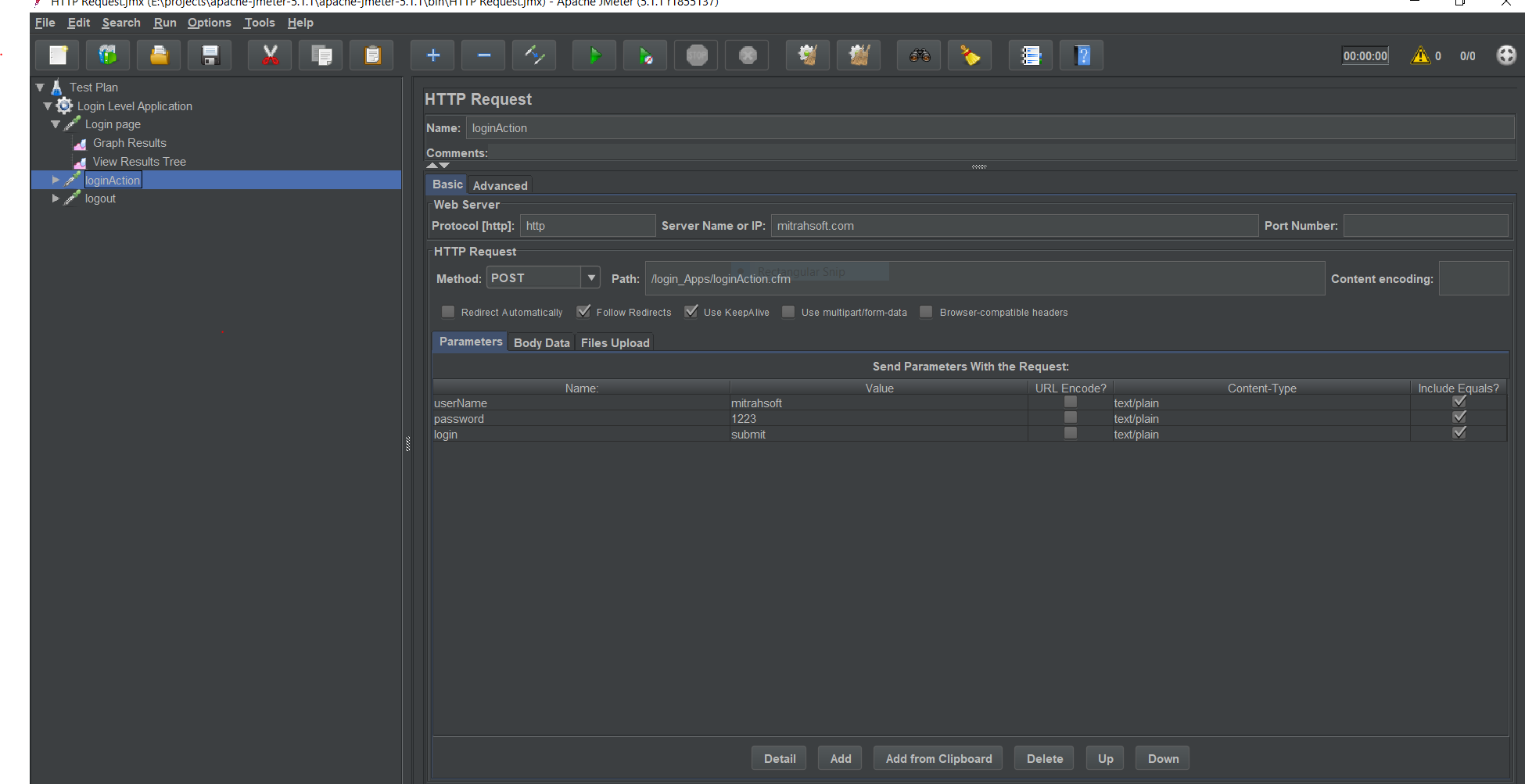 Jmeter Form Post Loginaction